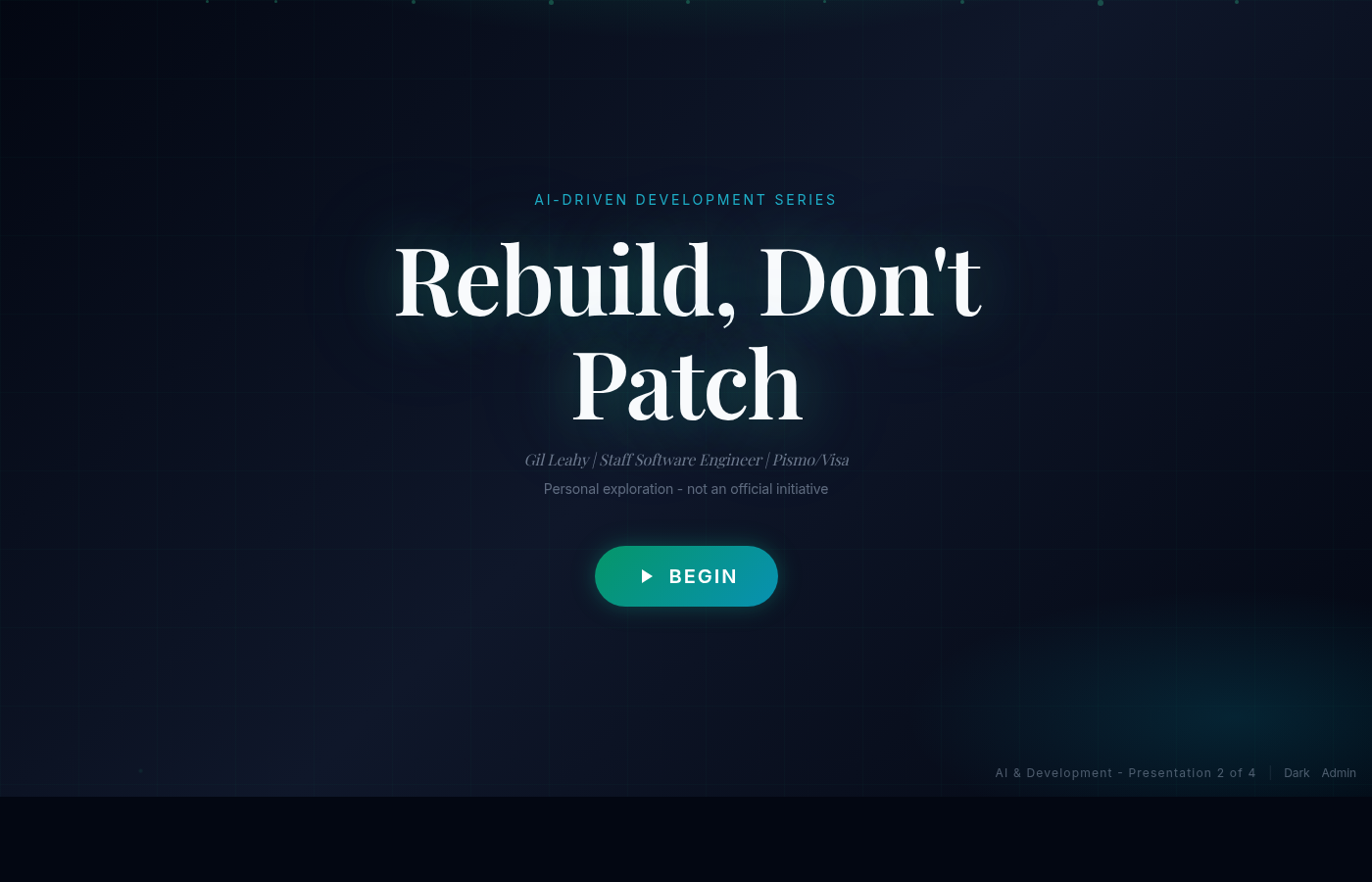 Rebuild Don't Patch