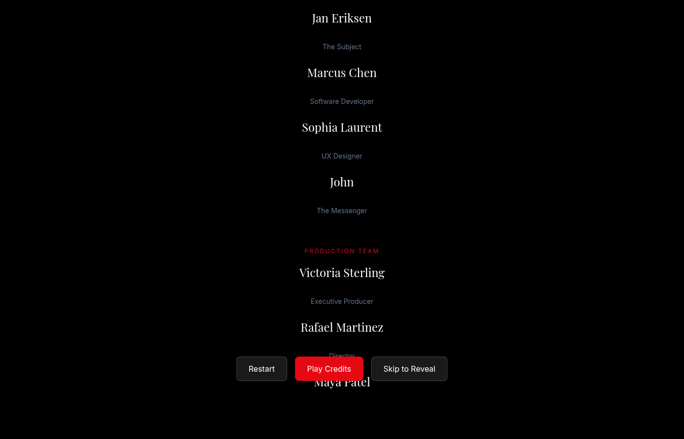 Credits Roll