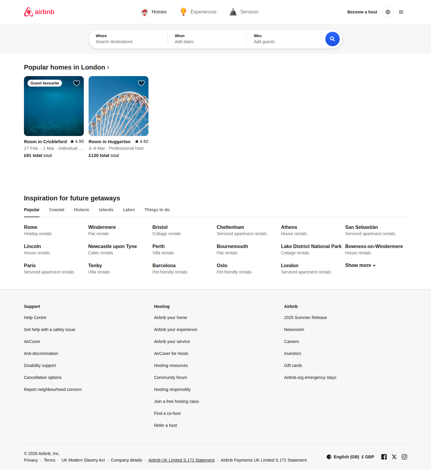 Full homepage
