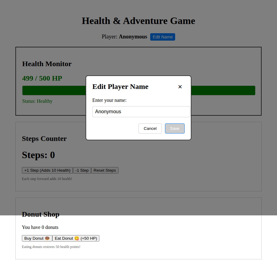 Name Editor Modal