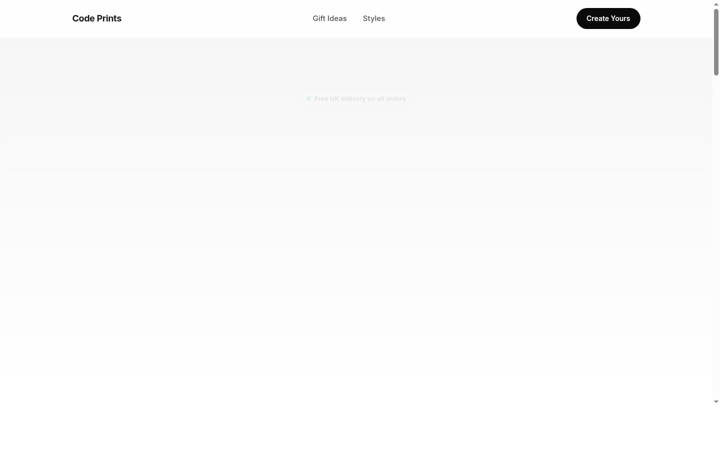 Code Prints homepage