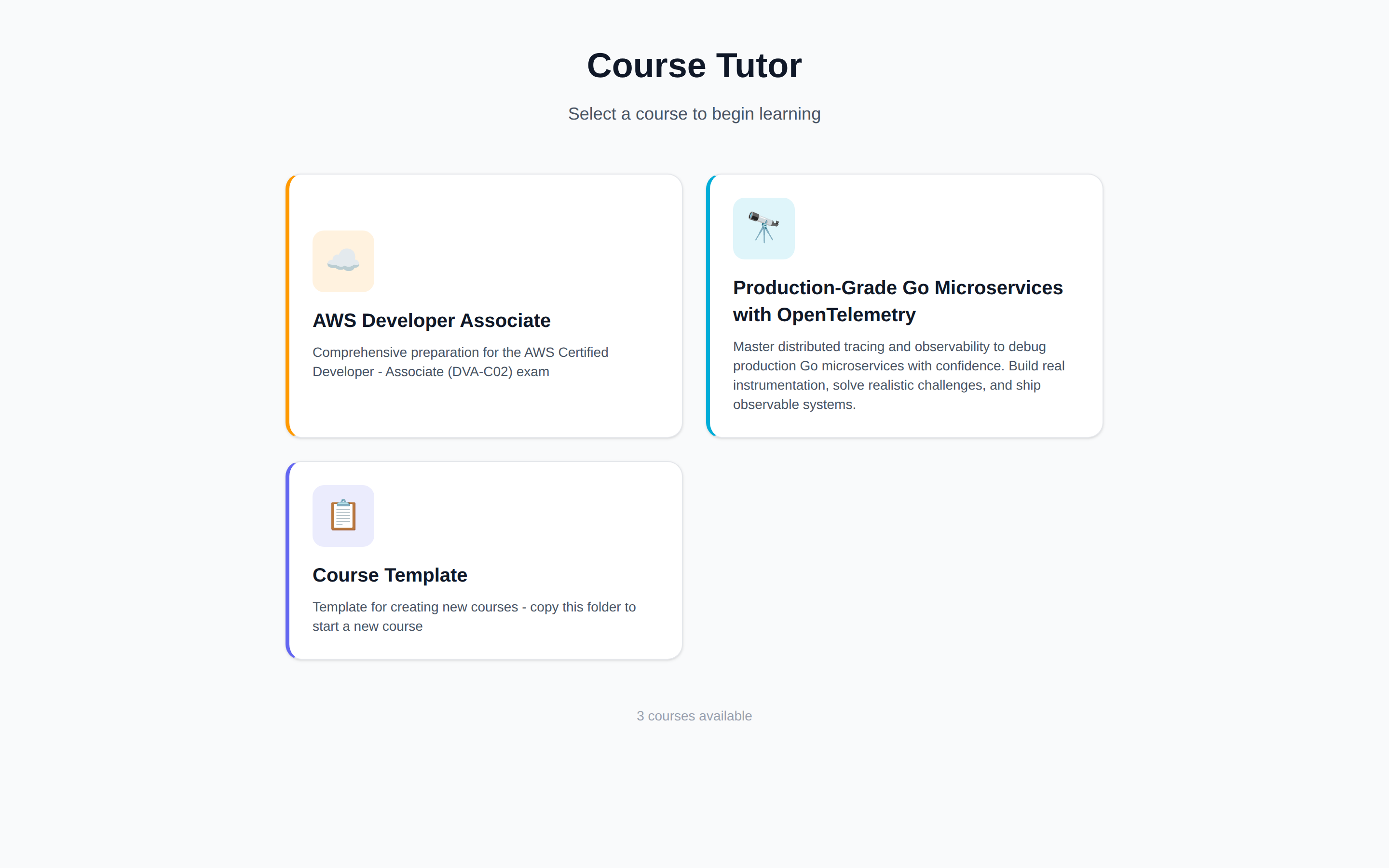 Course home page