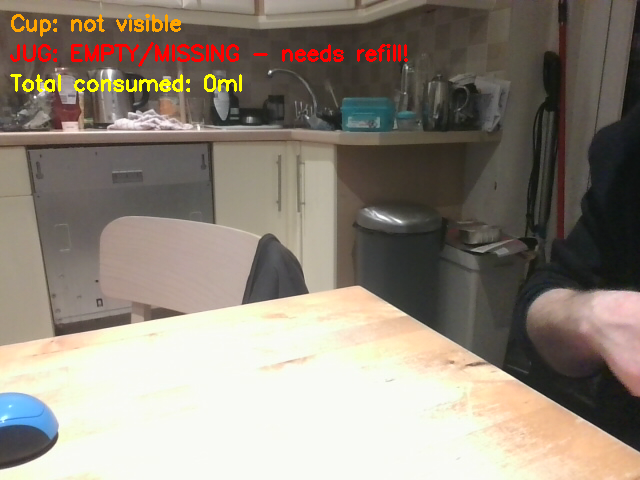 Detection view — no cup present