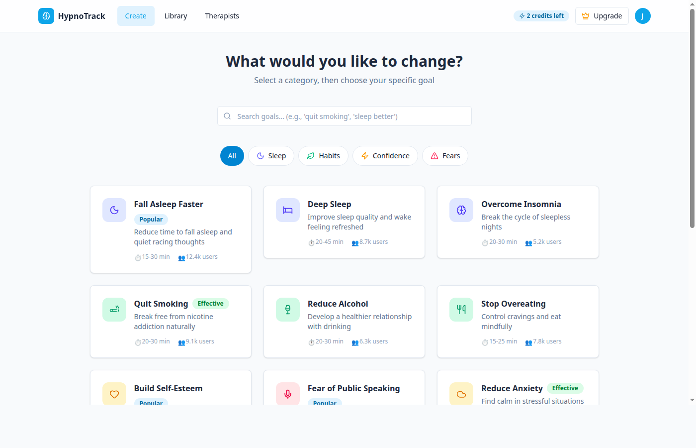 Goals Page