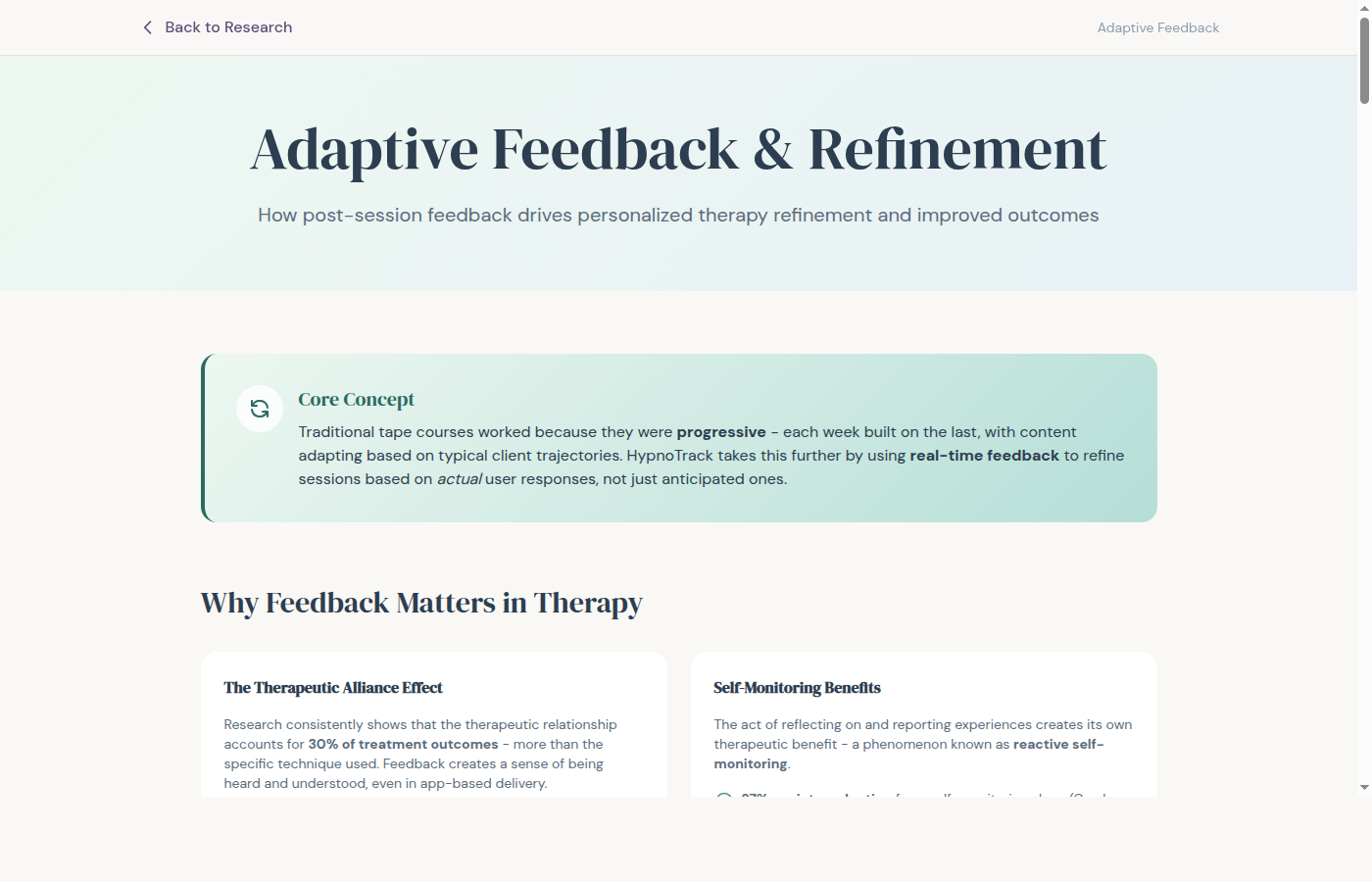 Adaptive Feedback