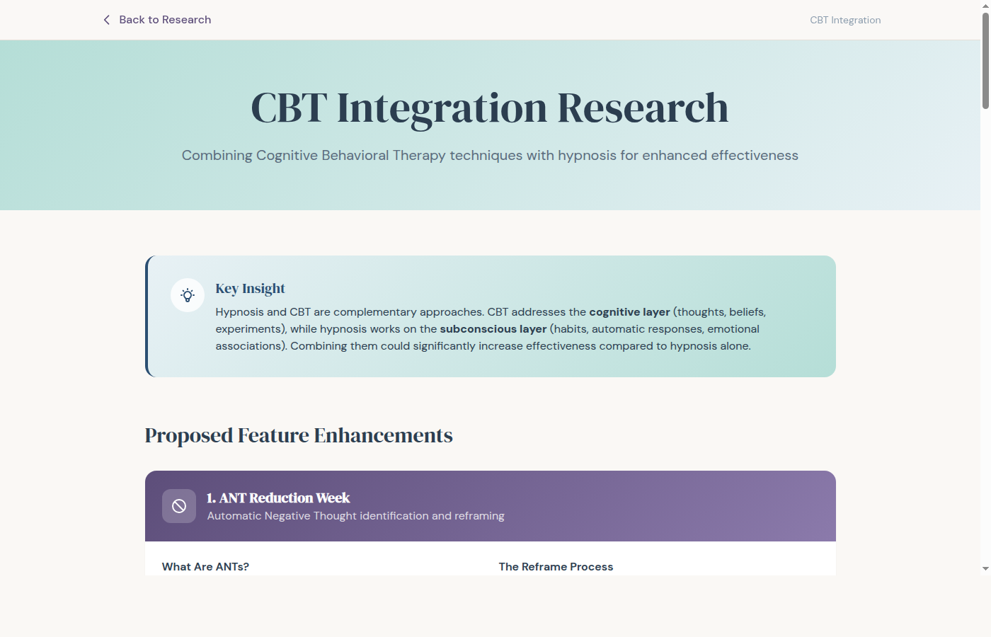 CBT Integration