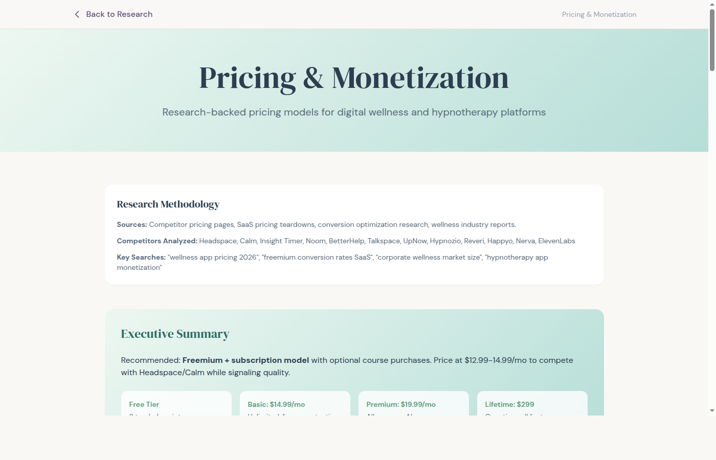 Pricing Research